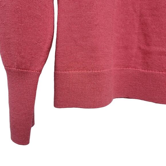 Talbots Pure Merino Wool Pullover Sweater Pink Scoop Size Medium Petite - Picture 6 of 12
